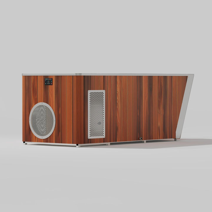 Premium wooden ice bath with chiller rental in Dubai
