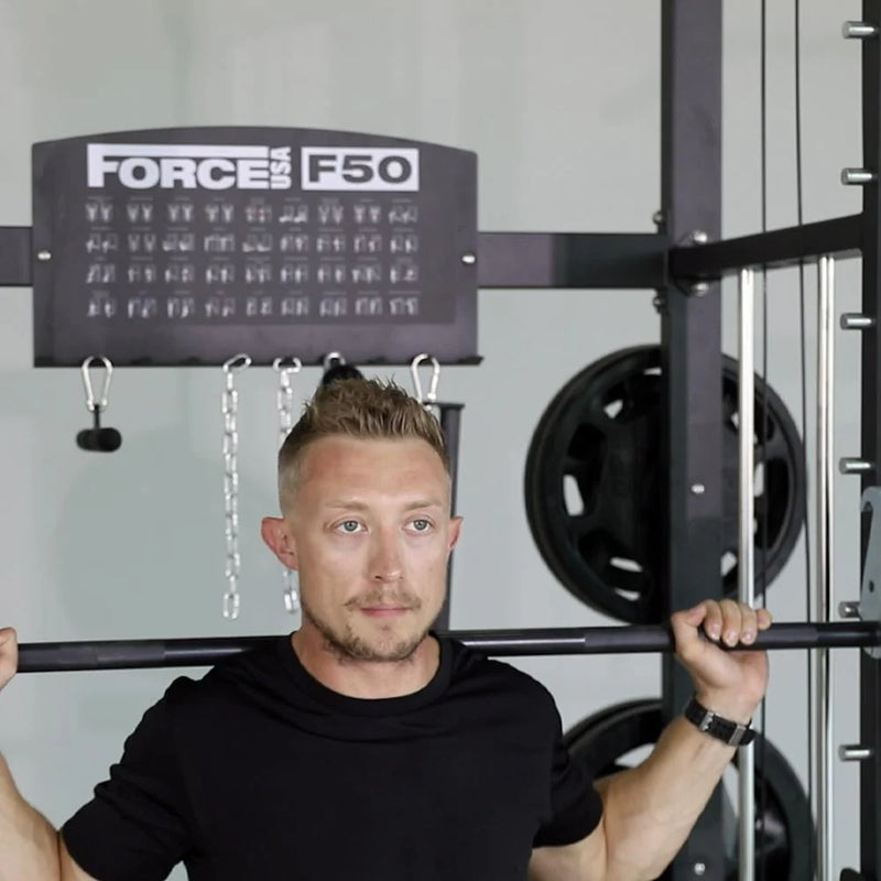 Force USA F50 Plate Loaded Multi Functional Trainer (Includes 15kg Olympic Barbell)