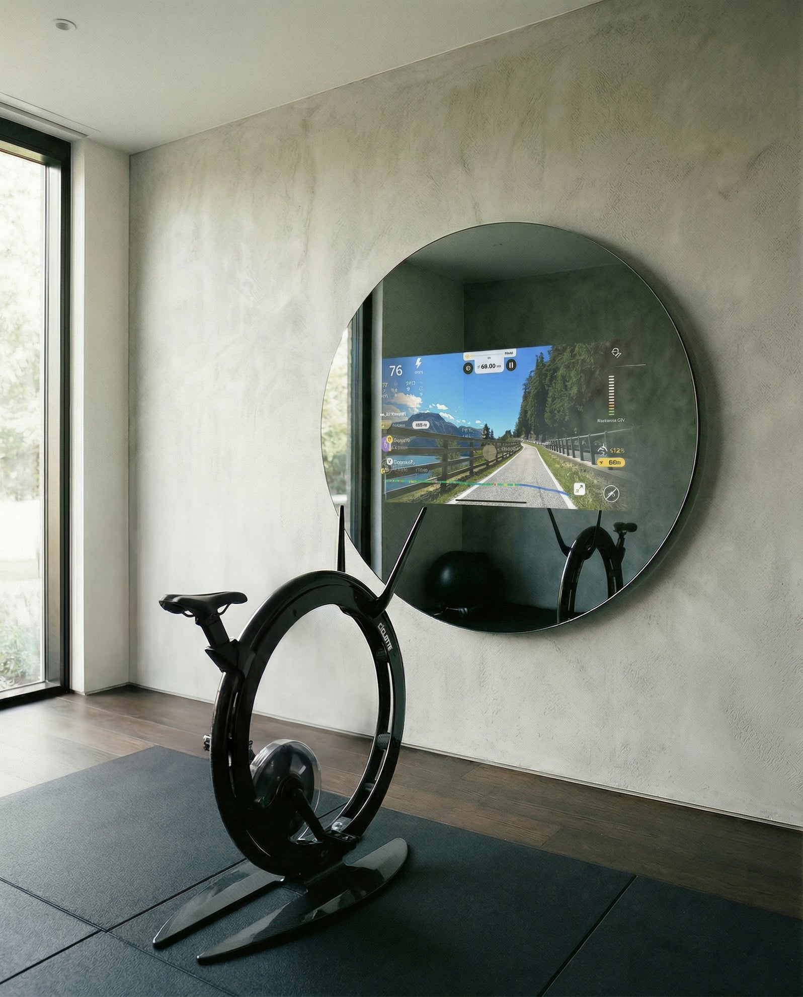 Ciclotte Training Mirror in use