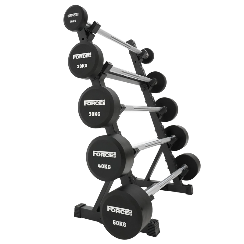 FORCE USA Fixed Straight Barbell Set and Stand