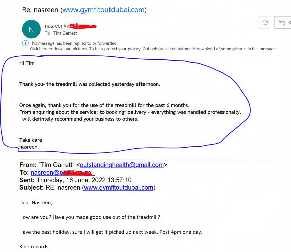 Customer testimonial