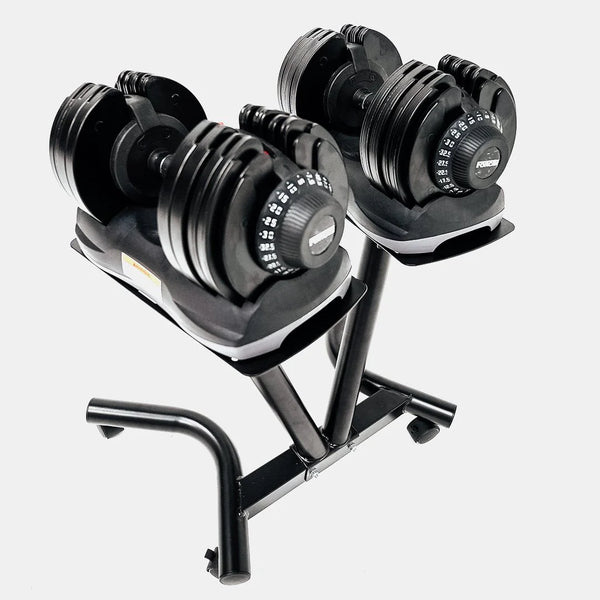 FORCE USA DialTech Elite 32.5kg Adjustable Dumbbell Pair with Stand
