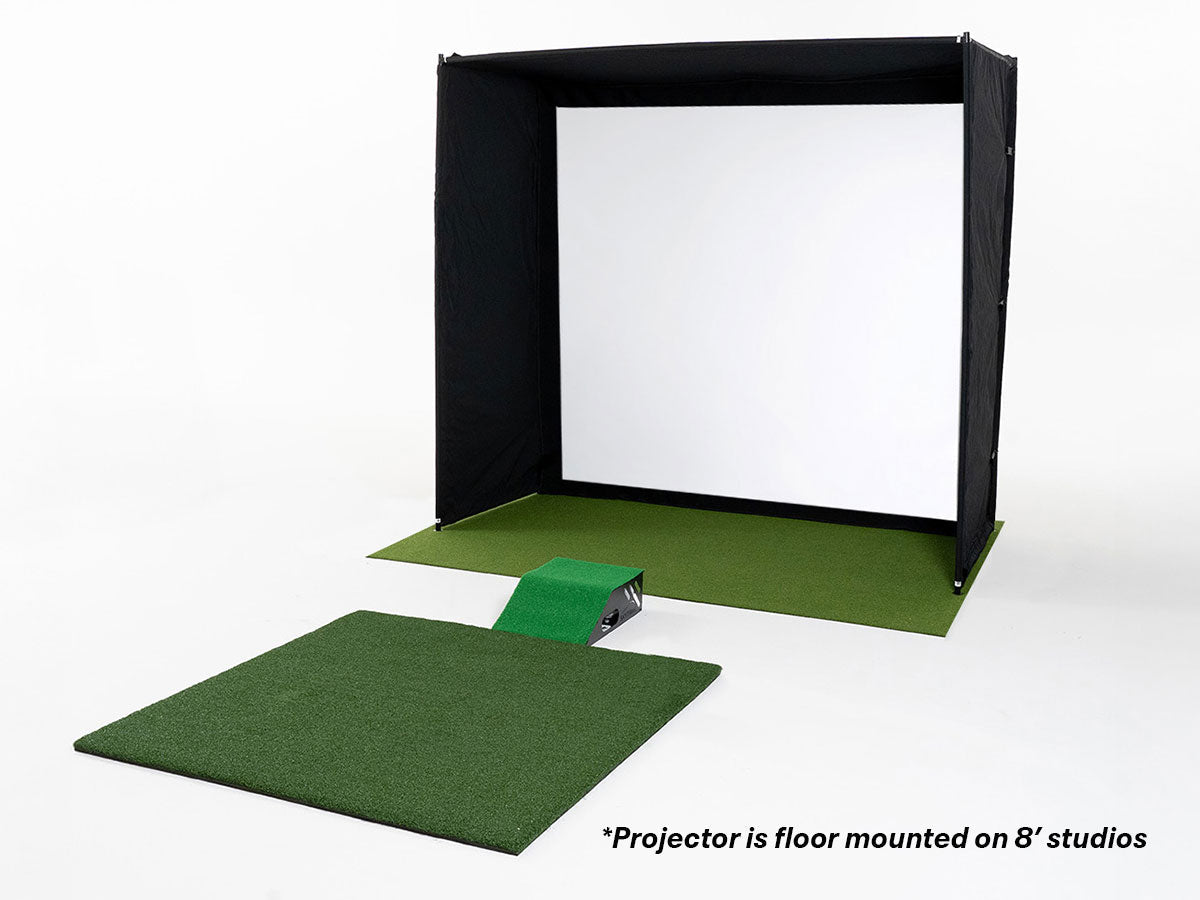 Golf simulator enclosure and impact screen