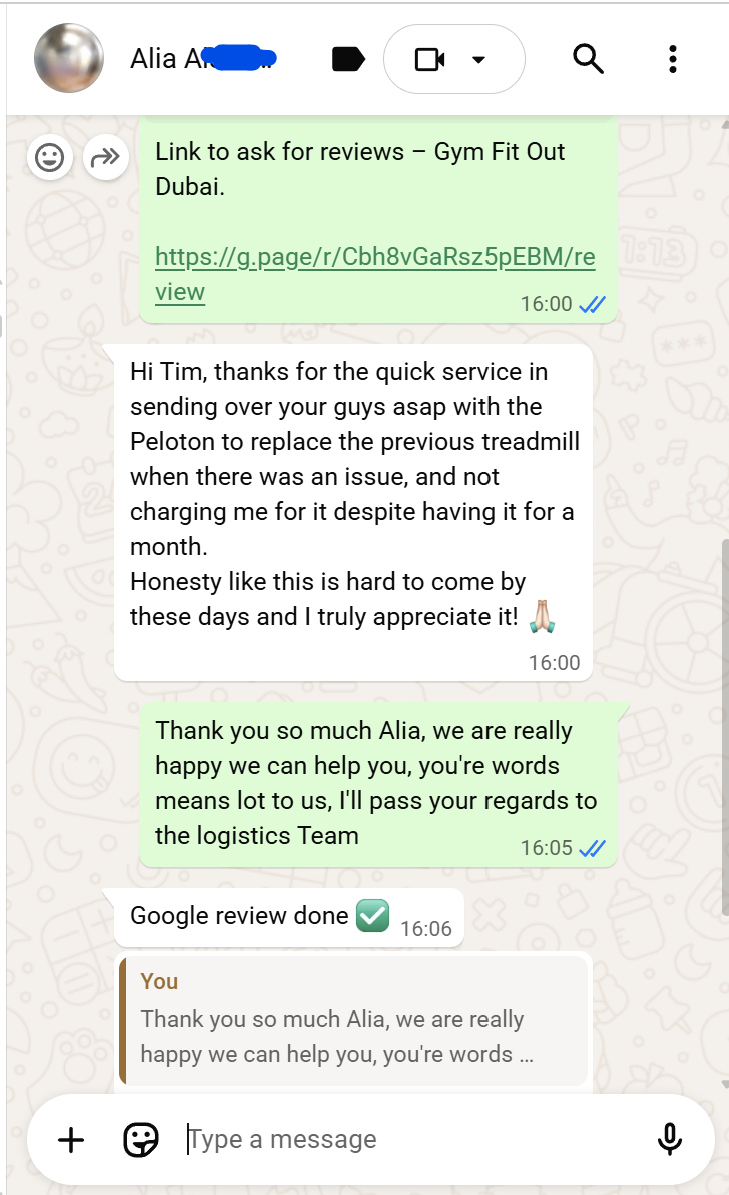 Customer testimonial