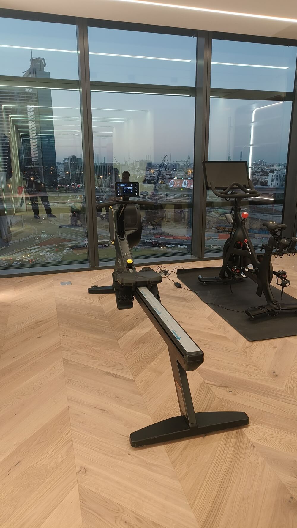 High-end home gym in One Zabeel, Dubai. 