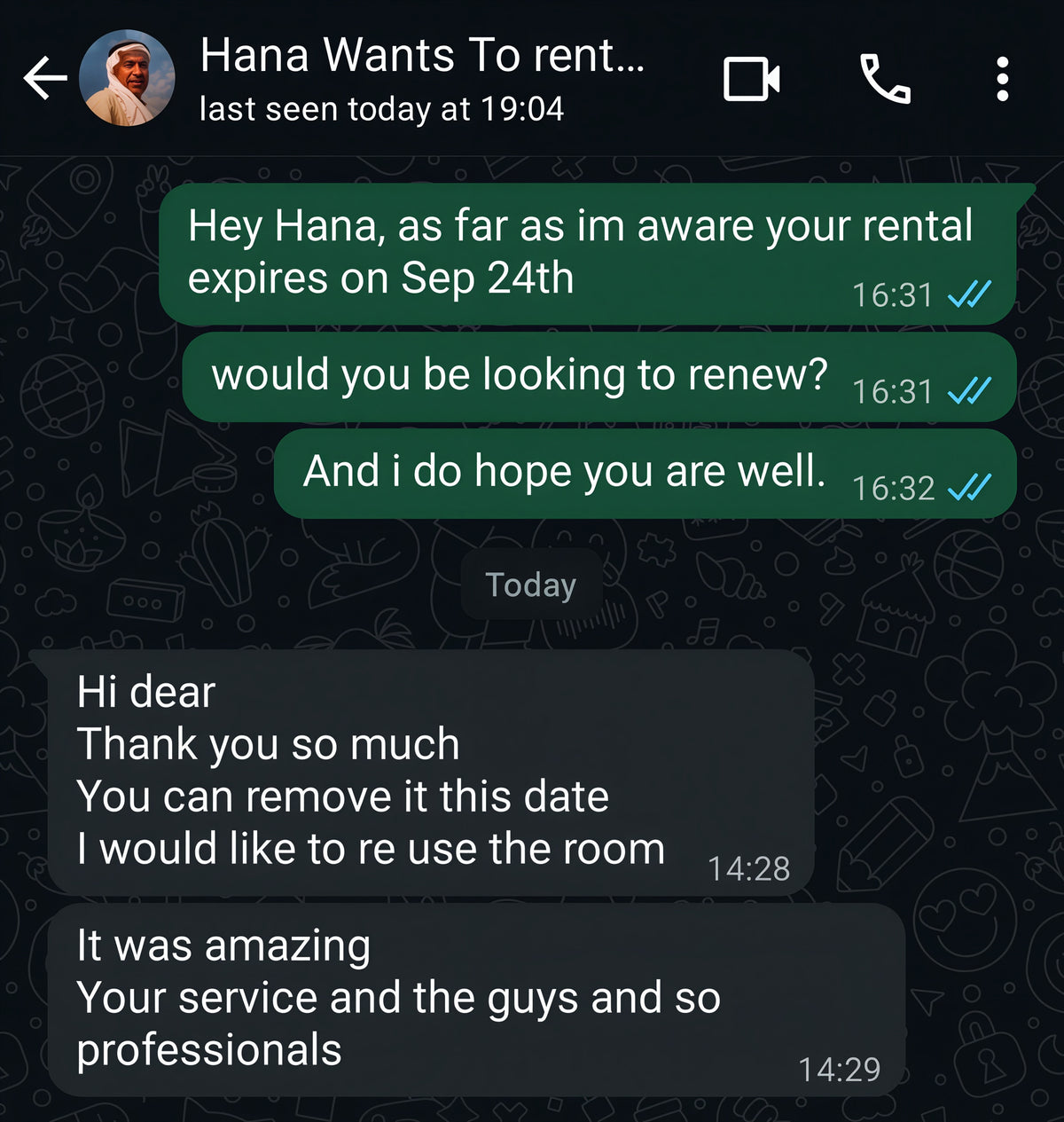 Customer testimonial