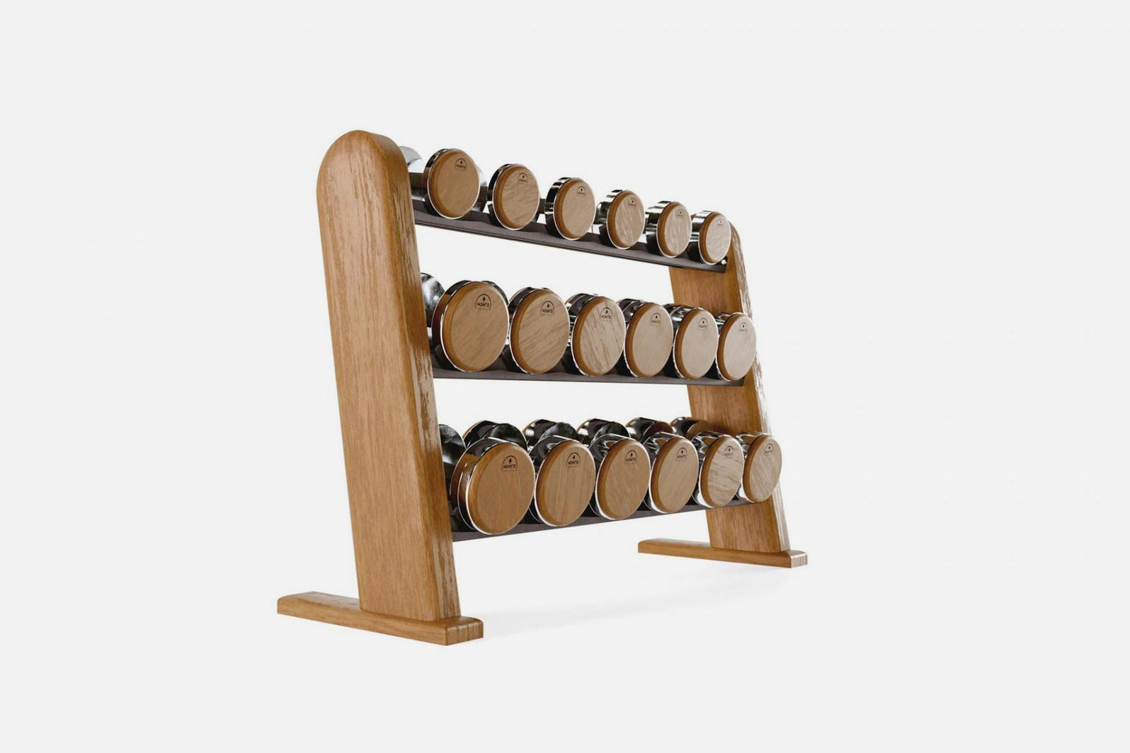 NOHRD dumbbells cherry finish