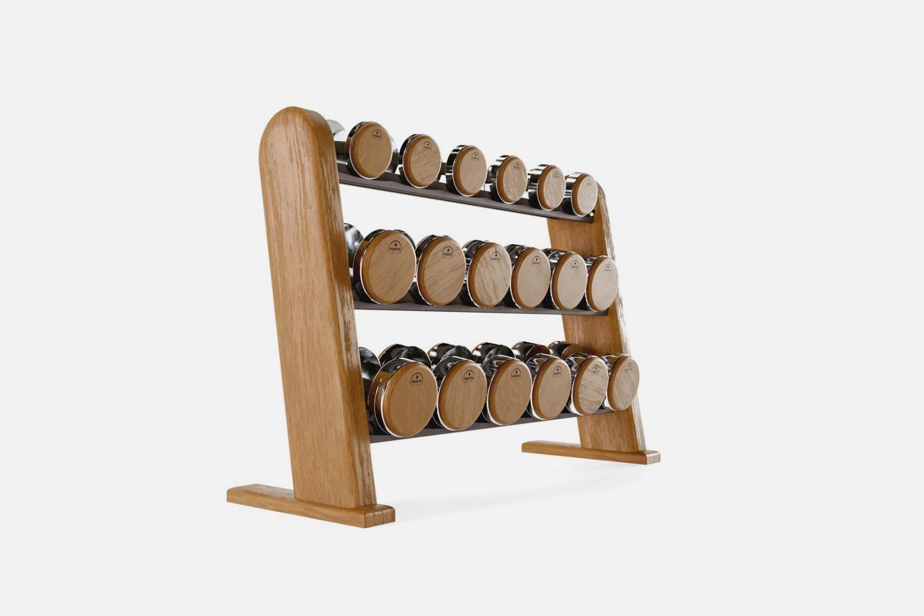 NOHRD dumbbells cherry finish