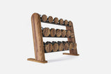 NOHRD dumbbells walnut finish