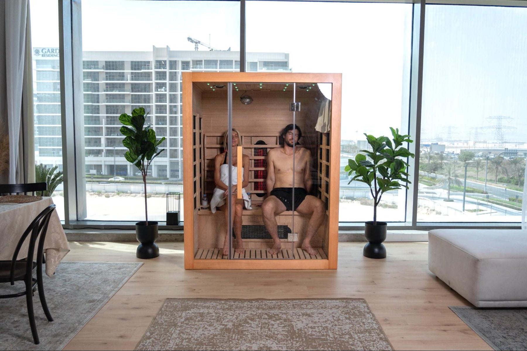 3 Person Full Spectrum Infrared Sauna Rental in Dubai. The Spa Experience At Home