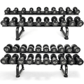 (Copy) FORCE USA Commercial Round Dumbbells set with 3 Tier rack. 2.5-50kgs