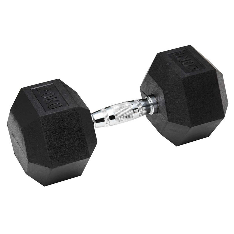 Hex Dumbbell Set with Dumbbell Rack - 2.5 to 20 KG (8 Pairs)