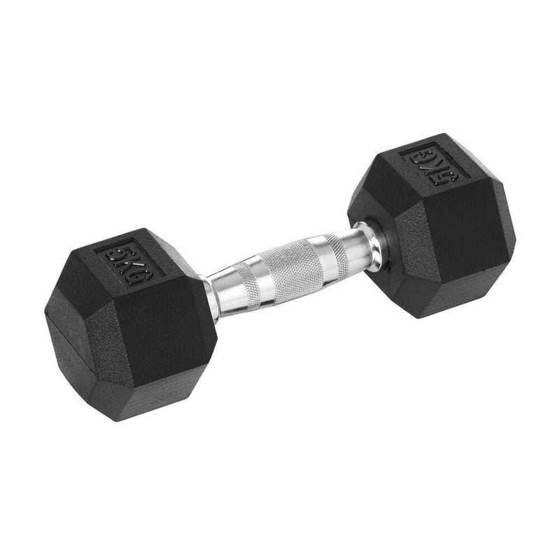 Hex Dumbbell Set with Dumbbell Rack - 2.5 to 20 KG (8 Pairs)